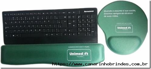 KIT APOIO DE TECLADO ERGONMICO TECIDO SUBLIMTICO PERSONALIZADO + MOUSE PAD ERGONMICO PERSONALIZADO