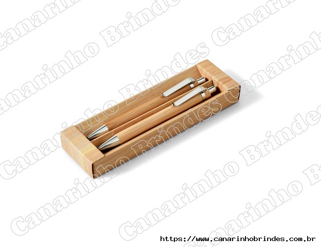 Kit Caneta e Lapiseira c/ Corpo em Bambu 410