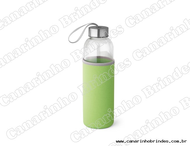 Squeeze 520ML  de Vidro e ao inox Personalizado