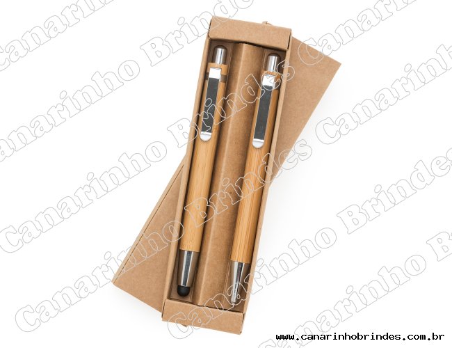 Kit Caneta e Lapiseira c/ Corpo em Bambu 410