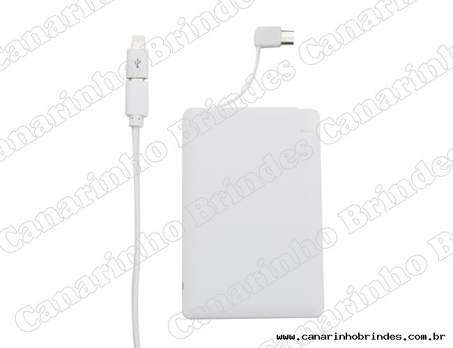 Power Bank Plstico Formato Carto com indicador Led